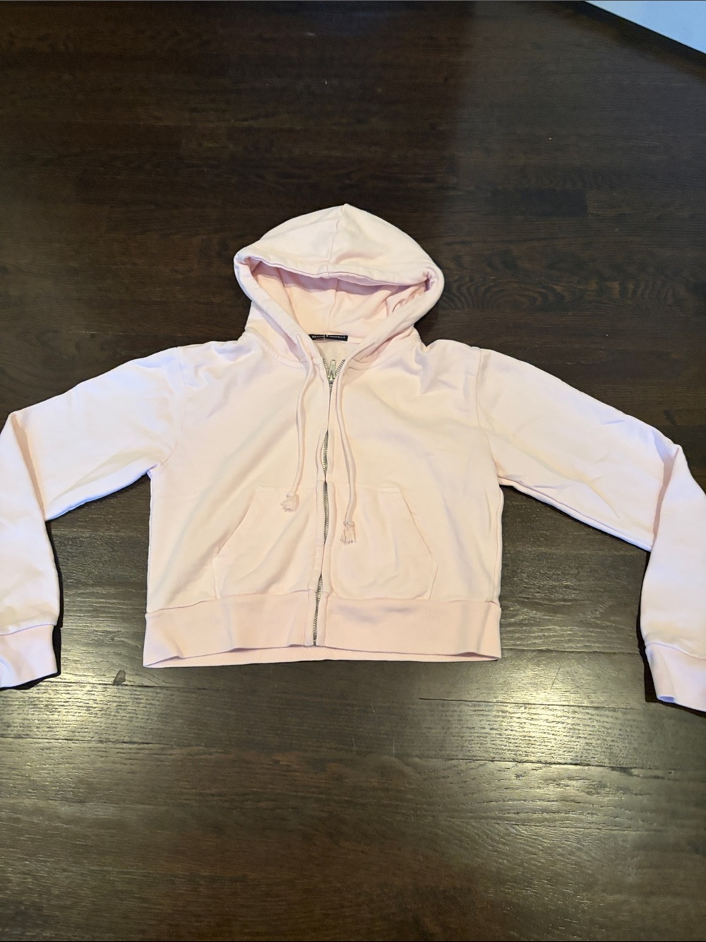 Light Pink Brandy Melville cropped zip up